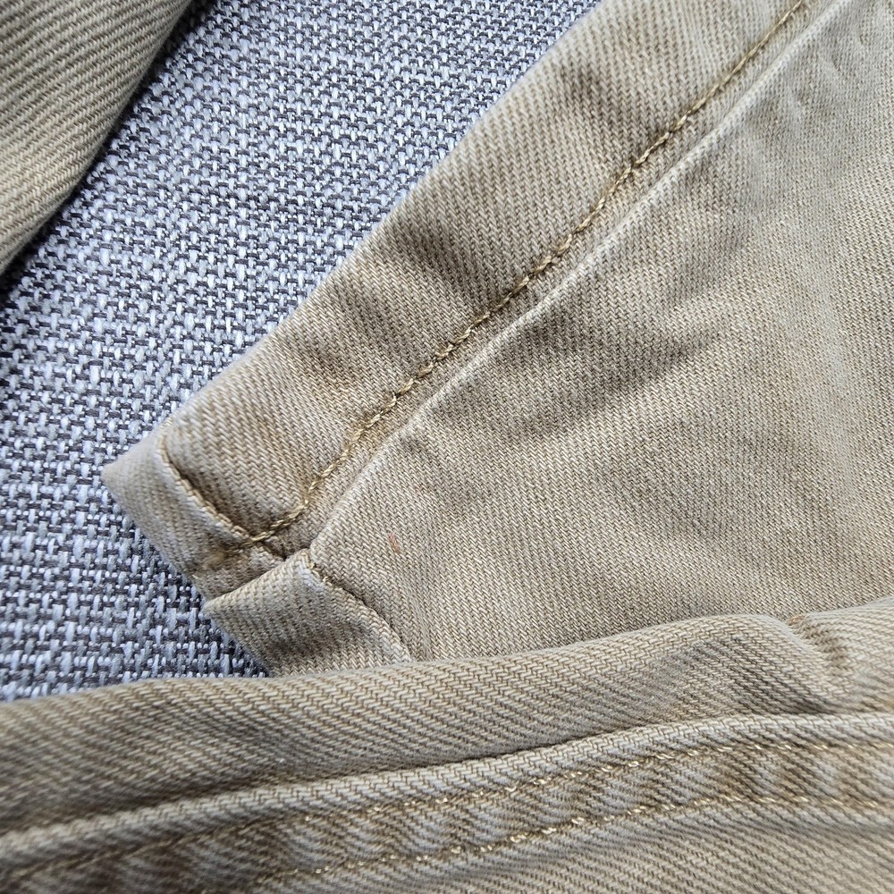 Wrangler Jeans Mens 34x27 Beige Slim Straight Stretch Denim 1088MWZTN Pants - Picture 11 of 13